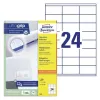 Etiquetas universales 70x35mm InkjetLaserCopy A4 100 hojas 2400 uds. Blanco