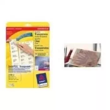 Avery L4772 - etiquetas de dirección transparentes - 42,3 x 99,1 mm - 300 unidades (25 hojas x 12) - (L4772-25)