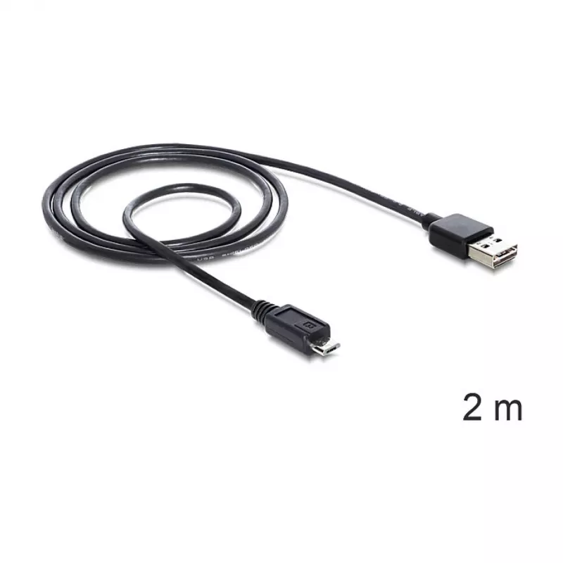 Cable USB DeLOCK EASY-USB 2.0-A Micro-B 2m