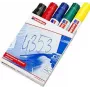 Edding 800 Rotulador permanente punta biselada Negro Azul Verde Rojo Amarillo 5 uds.