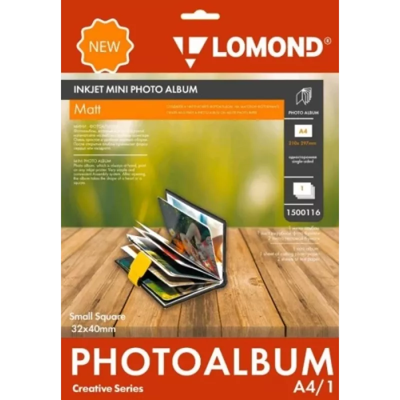 Álbum de fotos Lomond Mini Album 1500116 Páginas cuadradas mate pequeñas 32×40 mm