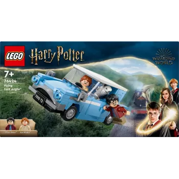 LEGO Harry Potter Coche volador Ford Anglia, juguete para niños y niñas a partir de 7 años, modelo construible con minifigura de Ron Weasley y Hedwig