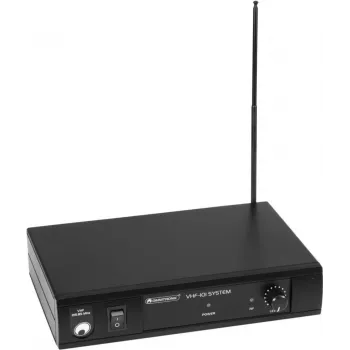 Sistema de micrófono inalámbrico Omnitronic VHF-101 — VHF 214,35 MHz, micrófono de mano monocanal