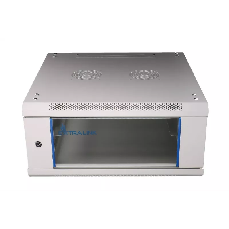Armario rack Extralink 4U 600x600 gris montaje en pared