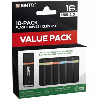EMTEC USB 2.0 K100 16GB P10 USB 10 uds. (ECMMD16GK102P10) - 16 GB