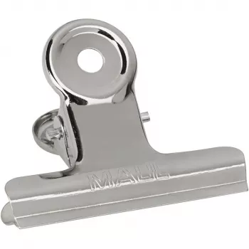 Pinza MAUL de metal, color: níquel, ancho: 50 mm, capacidad de sujeción: 20 mm, envase de autoservicio (21750-96)