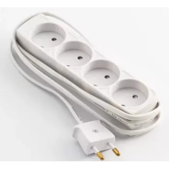 Alargador de corriente Microconnect GRUELU4H015 1,5 m 4 tomas de CA para interior blanco