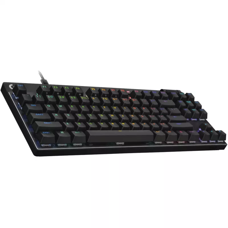Logitech G PRO X RAPID - Teclado - TKL - Retroiluminación - USB - QWERTZ - Alemán - Interruptores: lineales - negro (920-013228)