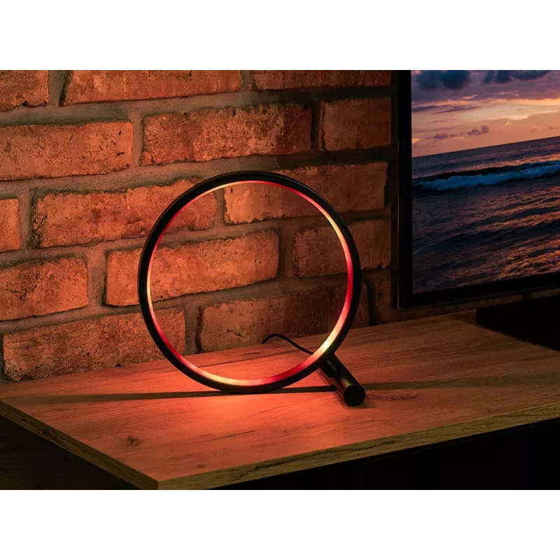 Lámpara de mesa TRACER Ambience Smart Circle LED RGB — círculo LED inteligente decorativo
