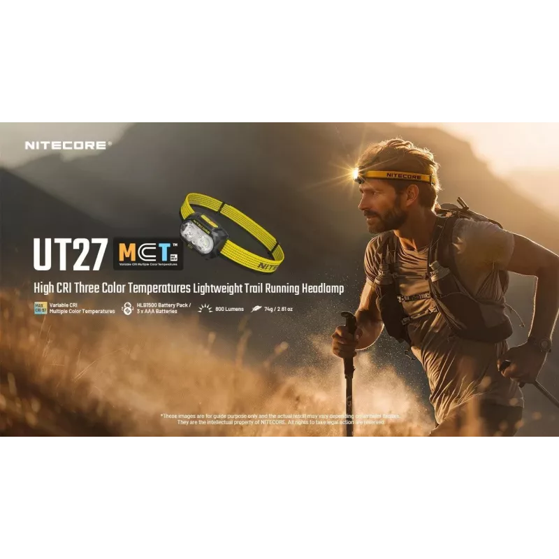 Nitecore UT27 MCT negro, amarillo frontal LED