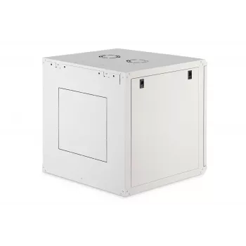 Rack de montaje en pared DIGITUS Dynamic-N 12U 600x600 mm IP20, cerradura con llave, gestión de cables, sin montar