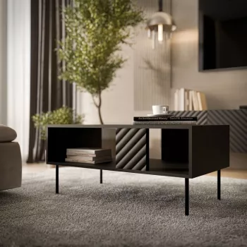 Mesa de centro Cama Meble LUCCA 1000×550×460 mm rectangular negra