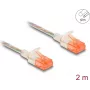 Cable de red DeLOCK RJ45 Cat.6A U/UTP fino 2 m transparente