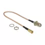 Cable coaxial DeLOCK 13024 0,25 m F SMB marrón