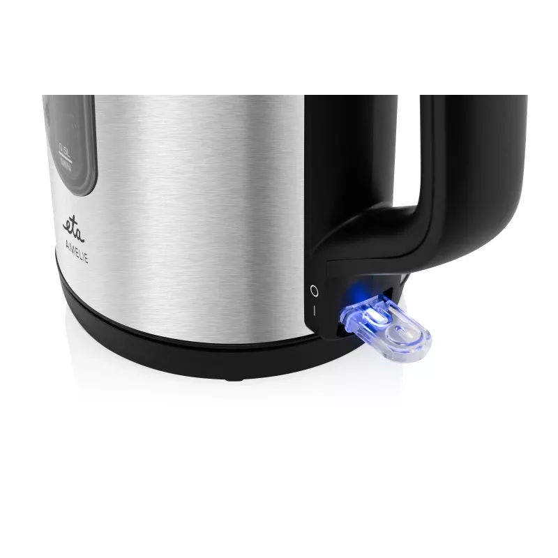 Hervidor eléctrico ETA Amelie 1,7 L 2200 W — Acero inoxidable, negro