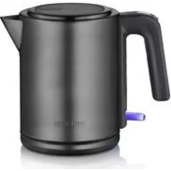 Hervidor eléctrico Severin 1 L 2400 W negro acero inoxidable cepillado