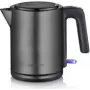 Hervidor eléctrico Severin 1 L 2400 W negro acero inoxidable cepillado