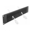 Panel de cepillos DeLOCK 19 pulgadas regleta de gestión de cables con cepillos 2U negro