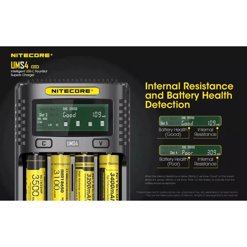 Cargador Nitecore UMS4