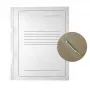 Archivador de cartón SEG-6 A4, cartón 250 g/m², con prensa y acolchado, blanco