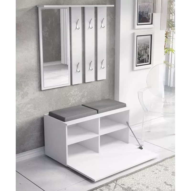 Armario superior para recibidor e shop GAR OPAL BIEL — blanco, 1 puerta batiente