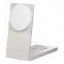 Cargador inalámbrico Native Union Rise 3 en 1 Qi2 — USB, cable de 2 m, gris claro (arenisca)