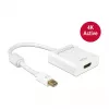 Adaptador DeLock Mini DisplayPort 1.2 > HDMI (macho-hembra) 4K Blanco