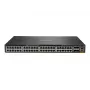 HPE - Aruba 6300M - Switch - L3 - gestionado - 48 x 10/100/1000 (1 PoE+) + 4 x 1 Gigabit / 10 Gigabit / 25 Gigabit / 50 Gigabit SFP56 (Uplink / Stacking) frontal y lateral a posterior