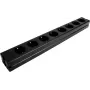 Regleta de enchufes EUROLITE 30240090 — 8 tomas carcasa de aluminio, negro