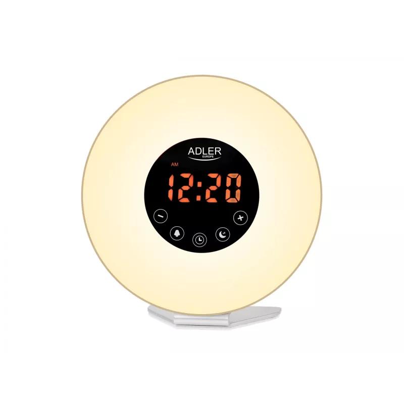 Despertador con luz Adler AD1916 con simulación de amanecer y radio FM