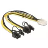 Cable de alimentación interno DeLOCK 83433 0,3 m PCI-E 6+2 pines 6 pines