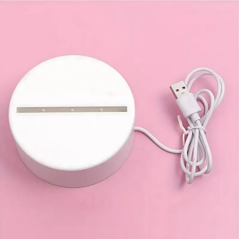 Lámpara de noche Extralink HOME ilusión óptica 3D 'Pierced Hearts' lámpara de mesita USB