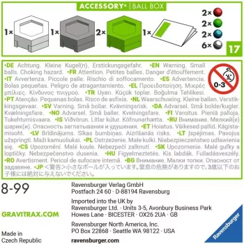 Juguete accesorio Ravensburger GraviTrax Caja de canicas multicolor