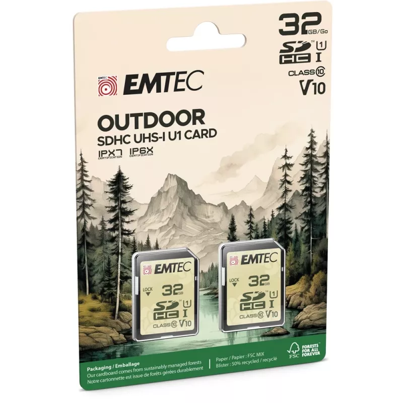 Memoria flash Emtec 32 GB UHS-I U1 V10 Outdoor ECMSD32GHCU1ORP