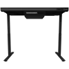 Mesa gaming de altura ajustable con doble motor, función sentado/de pie, caja de PC integrada, cargador inalámbrico, iluminación RGB, panel de control y puertos USB, tablero de vidrio templado, negro.