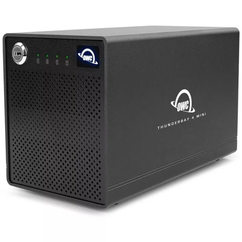 ThunderBay 4 mini, carcasa para unidades negra, carcasa profesional Thunderbolt 3 para 4 unidades HDD/SSD