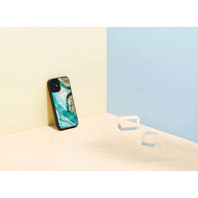 Funda protectora iKins para Apple iPhone 12 mini — aqua agate