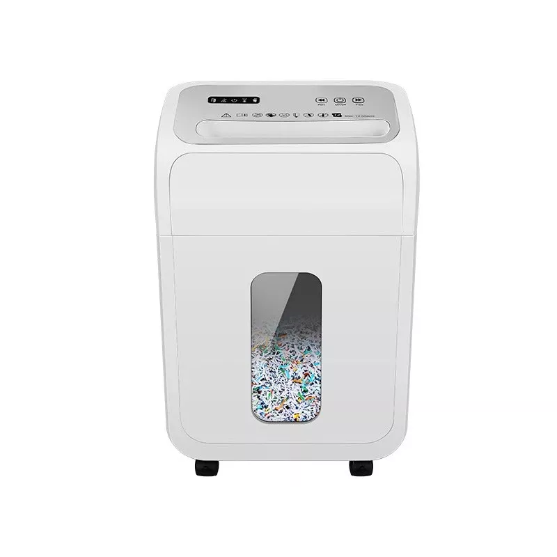 Destructora de documentos de oficina TRACER TRANIS47633 blanca — corte cruzado 4x12 mm, capacidad 14 hojas, depósito 20 L