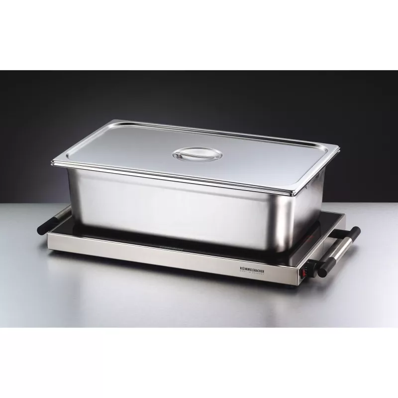 Rommelsbacher WPR 305/E placa calientaplatos, acero inoxidable/negro, 300 W