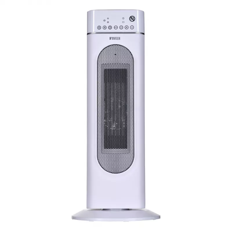 Calefactor cerámico eléctrico NOVEEN PTC3000, 2000 W (1200 W mín.), indicador LED, temporizador, mando a distancia, oscilación, blanco