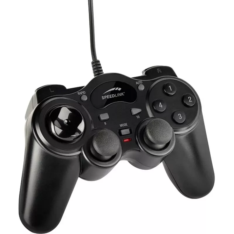 Speedlink THUNDERSTRIKE SL-6515-BK Gamepad para PC, negro