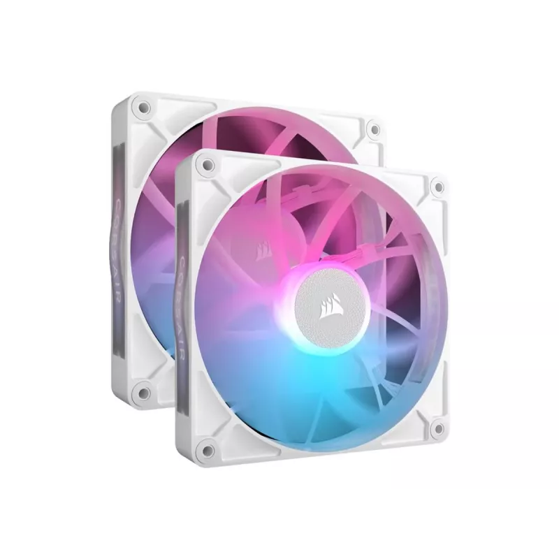 Corsair iCUE LINK RX140 RGB juego inicial doble de ventiladores de caja, PWM, 140 mm, 2 uds., blanco