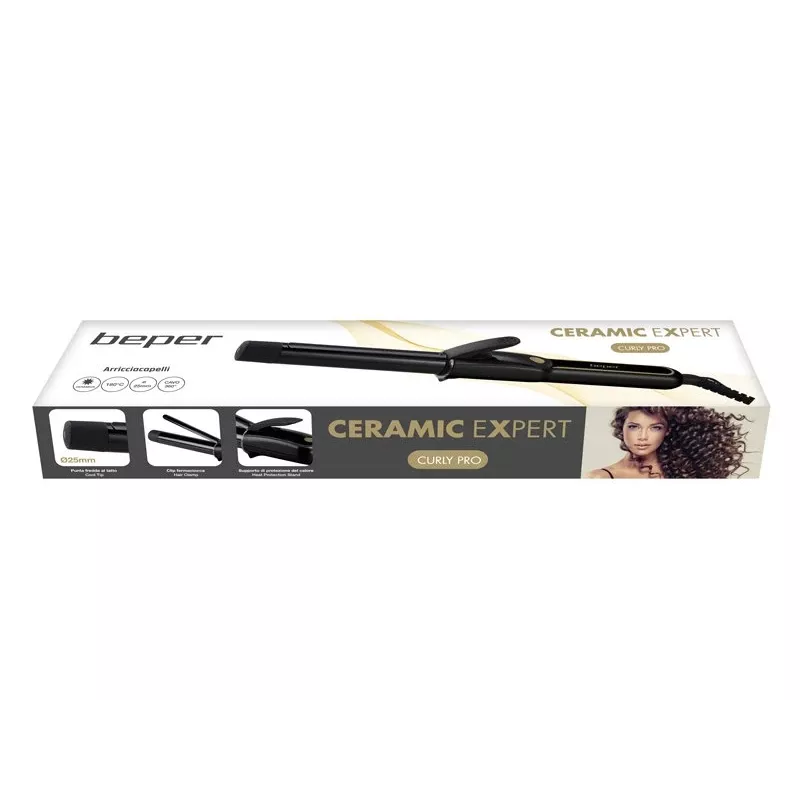 Beper P301PIS001 rizador de pelo, 25 mm, cerámico, 180°C, 35 W, negro