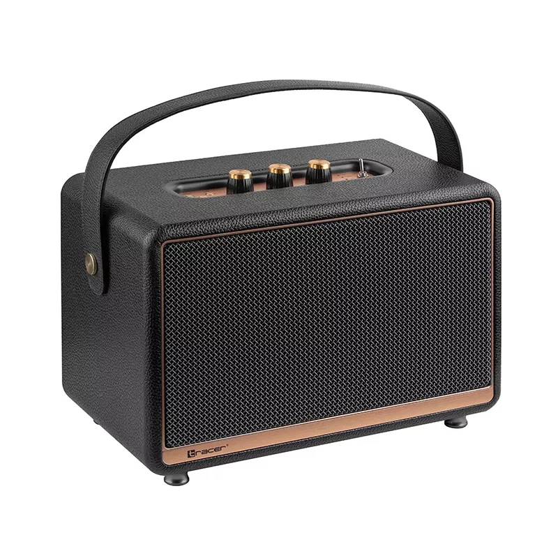Altavoz estéreo portátil TRACER M45 Negro — Bluetooth 5.0, 45 W RMS, radio FM, micrófono integrado, alimentación por batería