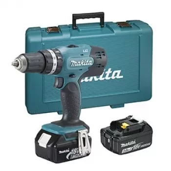 Taladradora Makita DHP453RFE sin llave negro, azul 1,8 kg