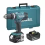 Taladradora Makita DHP453RFE sin llave negro, azul 1,8 kg