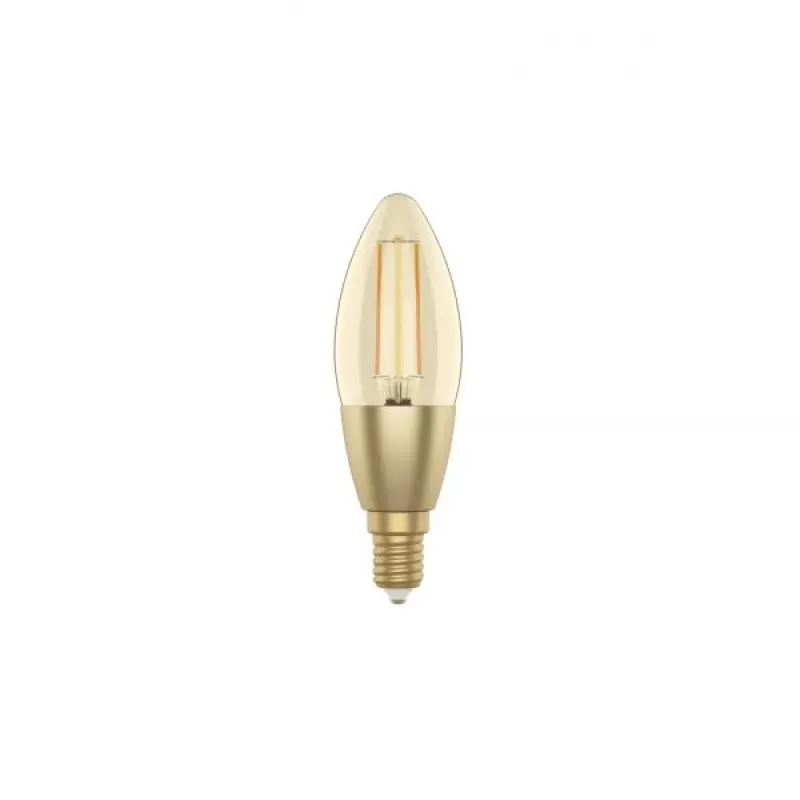 WOOX R5141 Bombilla LED filamento Smart Candle C37, Wi-Fi, E14, 4,9W, 470 lm, blanco cálido 2700K