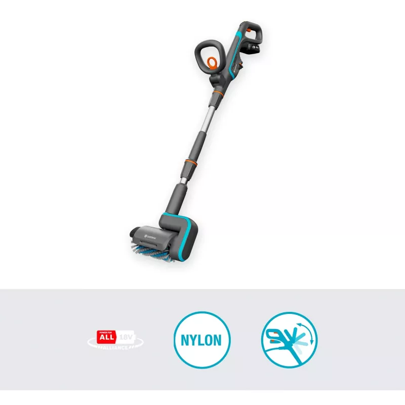 Limpiador eléctrico de terrazas GARDENA 14841-20 a batería verde gris naranja