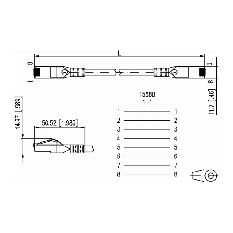 Metz 1308455077-E Cable de parcheo Ethernet Amarillo