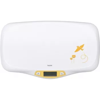 Báscula para bebés Beurer BY80 - báscula digital para bebés, 20 kg, 5 g, blanca/amarilla